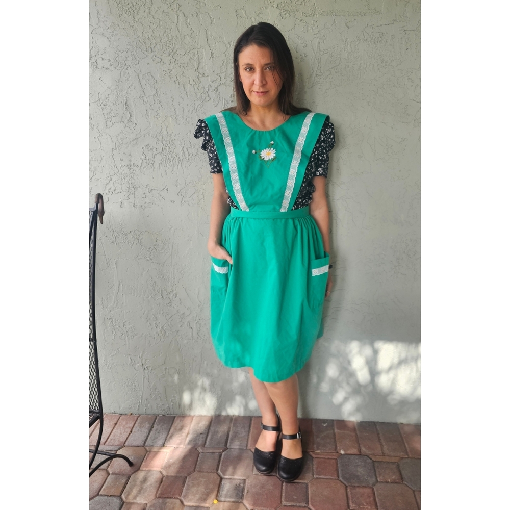 Vintage pinafore apron dress vintage apron cottage core